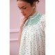 Scholl Blouse Frog Polka cotton with Jade Hand Smocking Edition 59